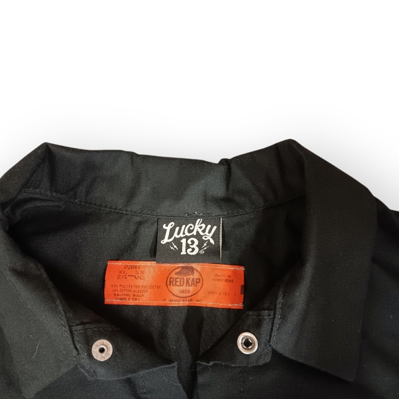 Lucky 13 RedKap Biker Skull Button Down - XL - Picture 4 of 5